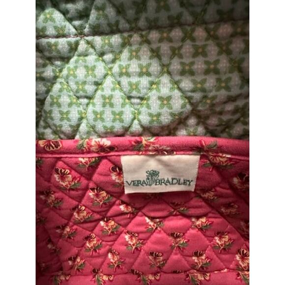 Vera Bradley retired pink pansey medium zipper tote - Picture 4 of 11